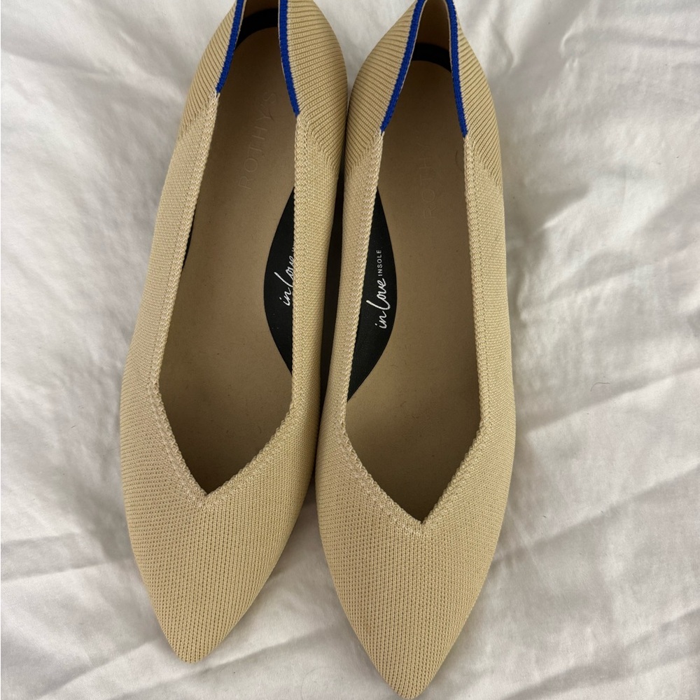 Rothy’s High Point Heel • Sandstone • Size 10.5 • Neutral Knit Pump